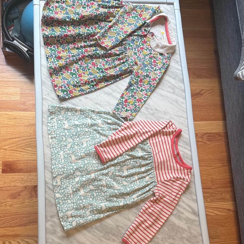 Floral and Striped Long Sleeve Dresses